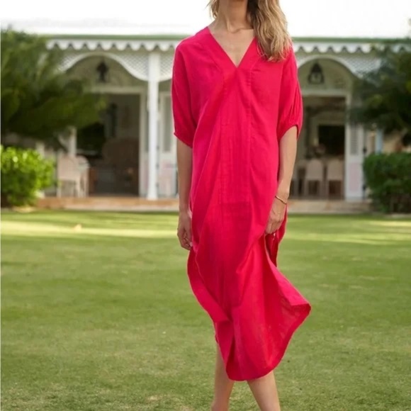 LAKE Gauze Kaftan Maxi Dress-NWT - Picture 11 of 11